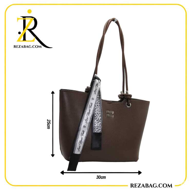 کیف زنانه میو میو مگنتی بند گره با شرانگ ابریشمی براق و طراحی شیک – مناسب خرید عمده از کیف رضا