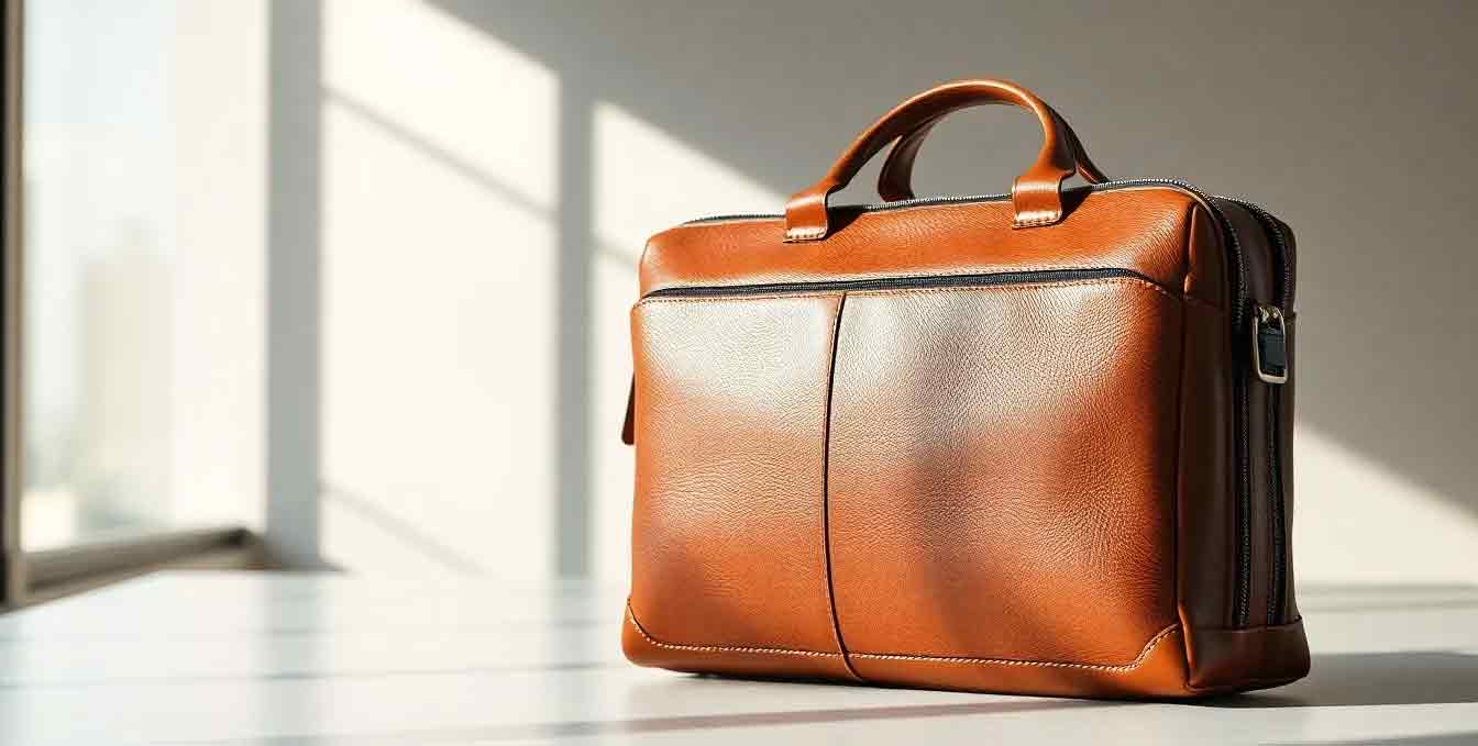 نمونه کیف اداری و سمیناری چرم و برزنتی با لوگوی اختصاصی سازمان