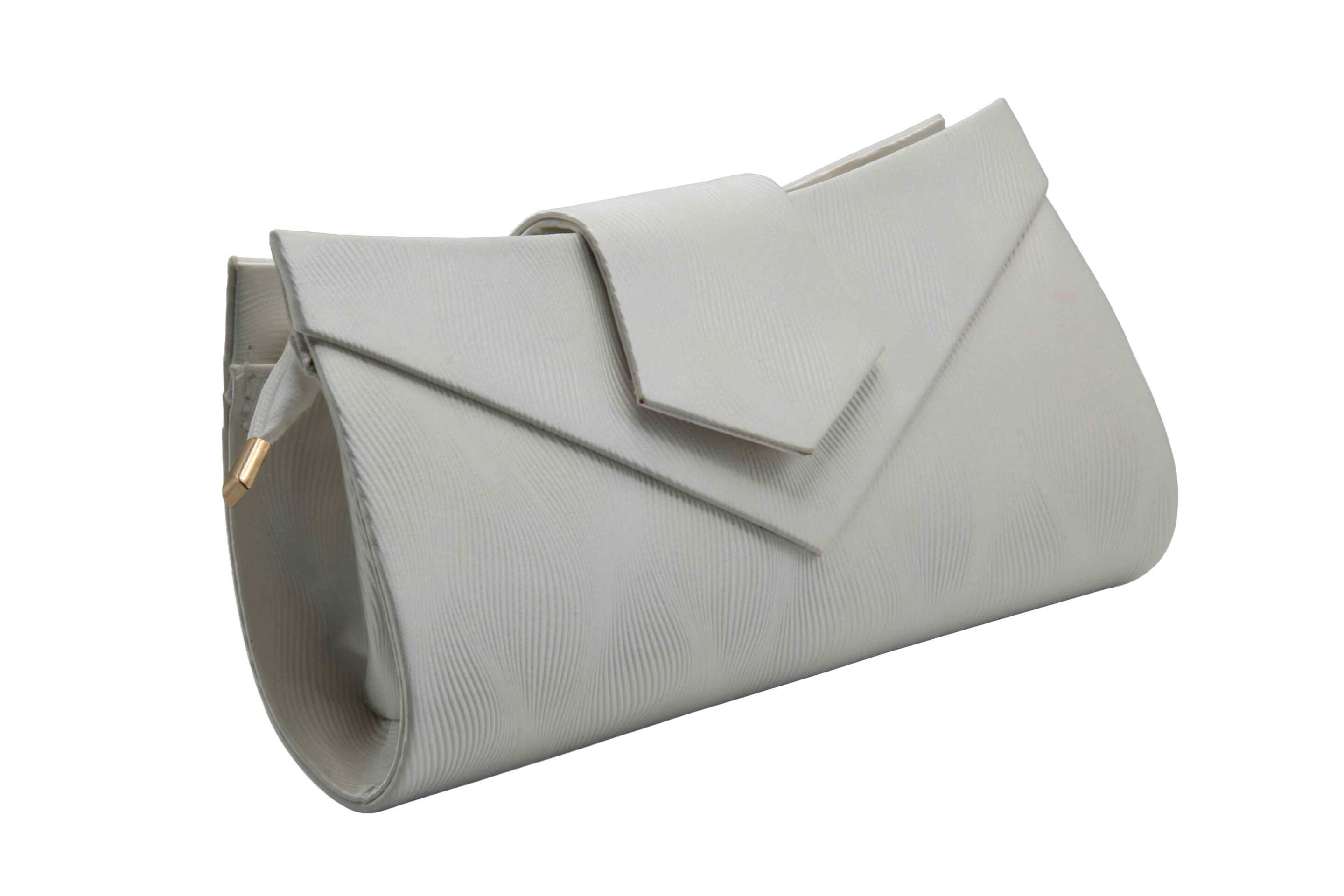  کیف زنانه پاس مجلسی زبانه‌دار قالبی راه‌راه | خرید عمده کیف 