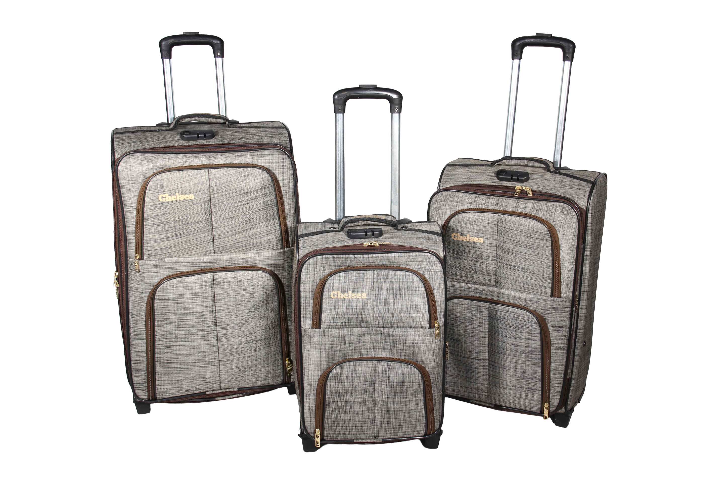  ست سه‌تایی چمدان چلسی در رنگ مشکی مخصوص خرید عمده 