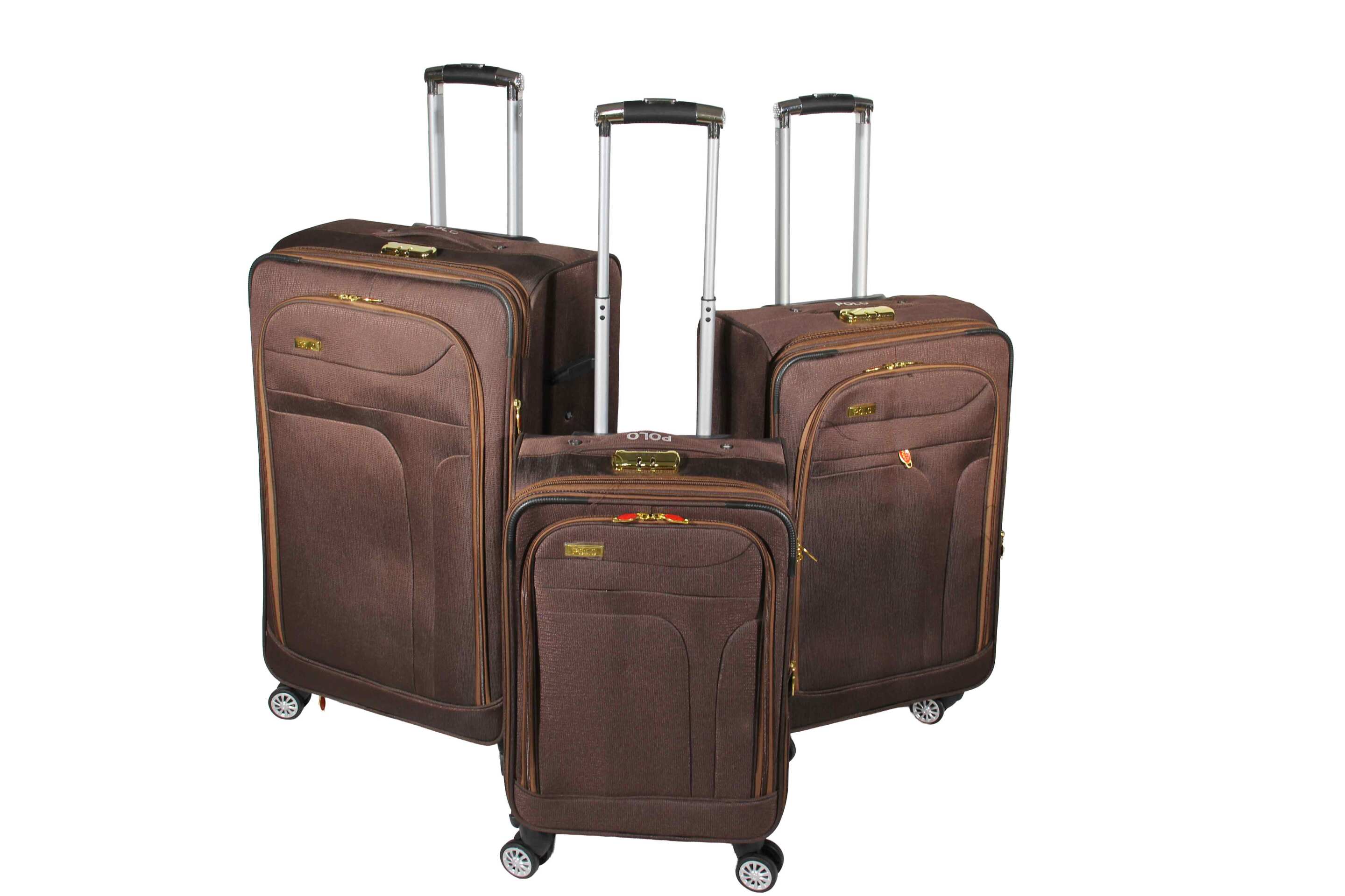  نمای داخلی چمدان پلو فشن سه تیکه — محفظه‌های تفکیک‌شده و جادار 