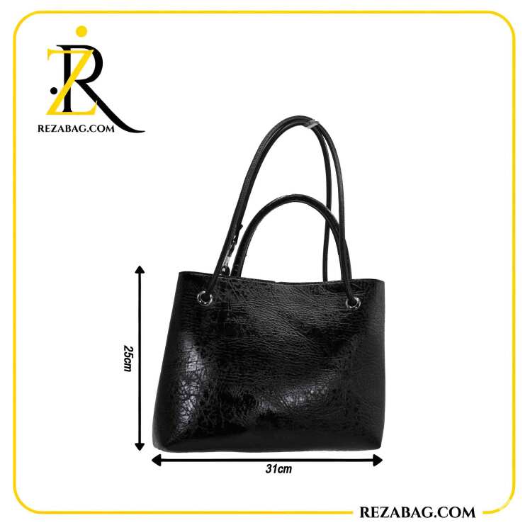  کیف زنانه ورنی داخل نمد با کیف آرایشی | خرید عمده کیف زنانه ورنی