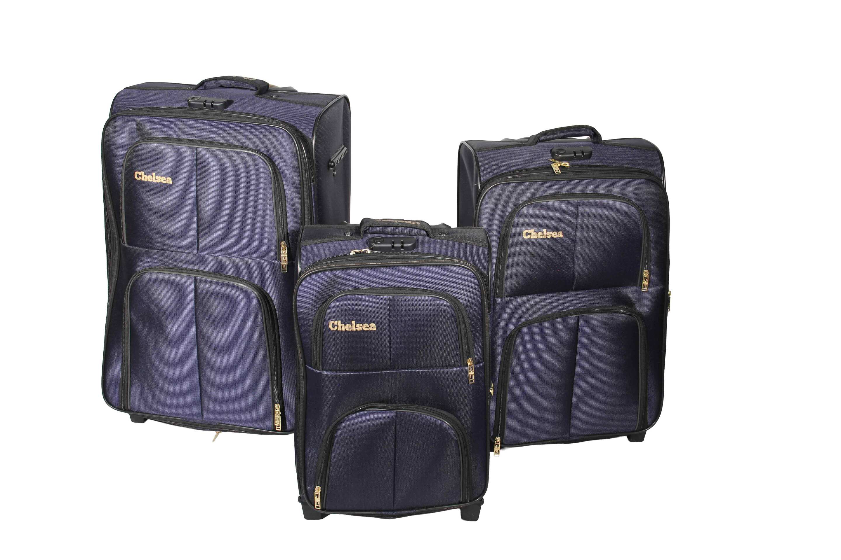  ست چمدان چلسی نقره‌ای مناسب فروش عمده فروشگاهی 