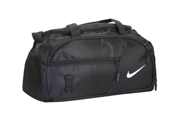 نمای جلو ساک ورزشی دیبا بلو زیپ اعلا با ۳ زیپ — طراحی اسپورت و مقاوم