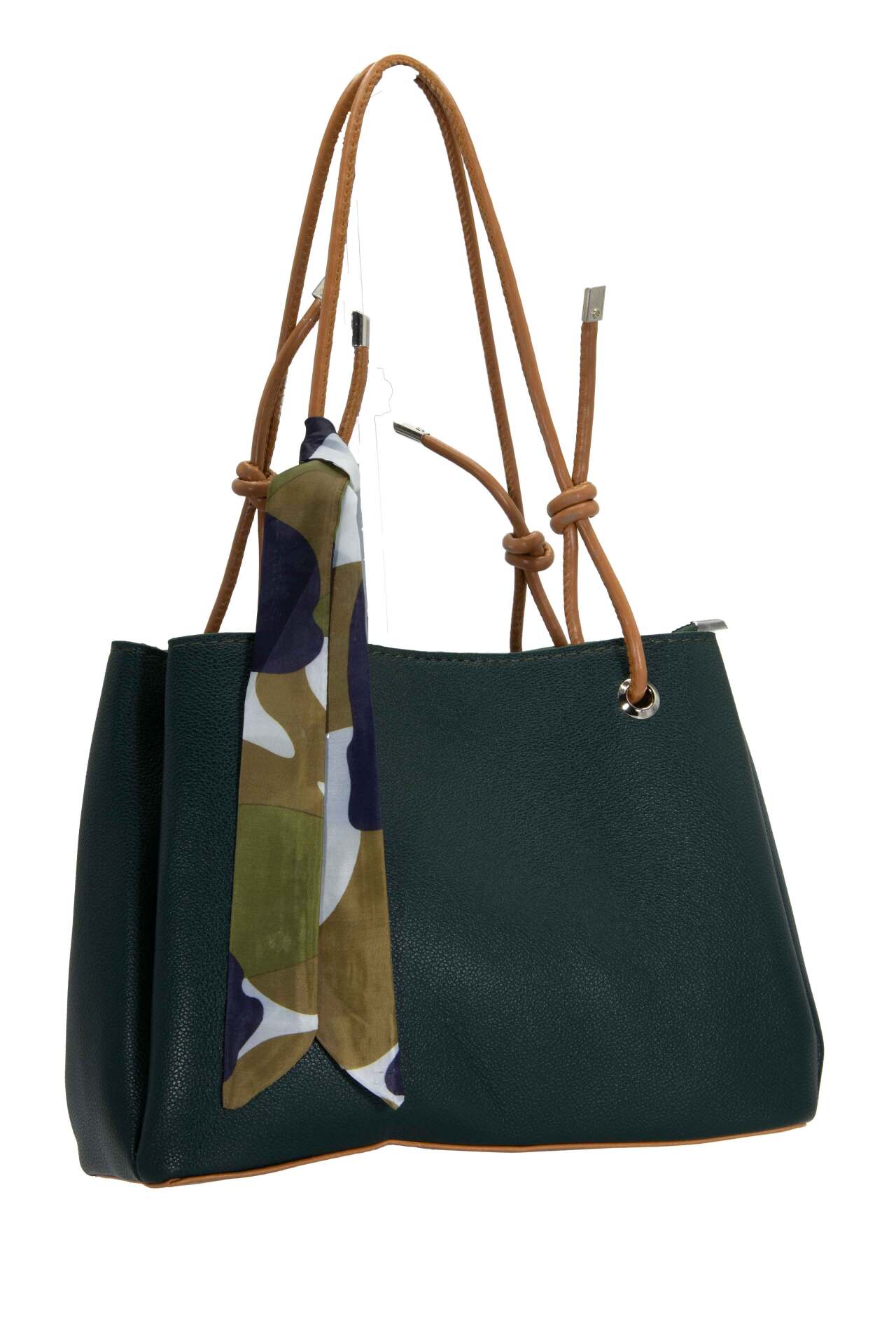  کیف زنانه دوشی شرانگ ابریشمی سبز تیره (یشمی) 