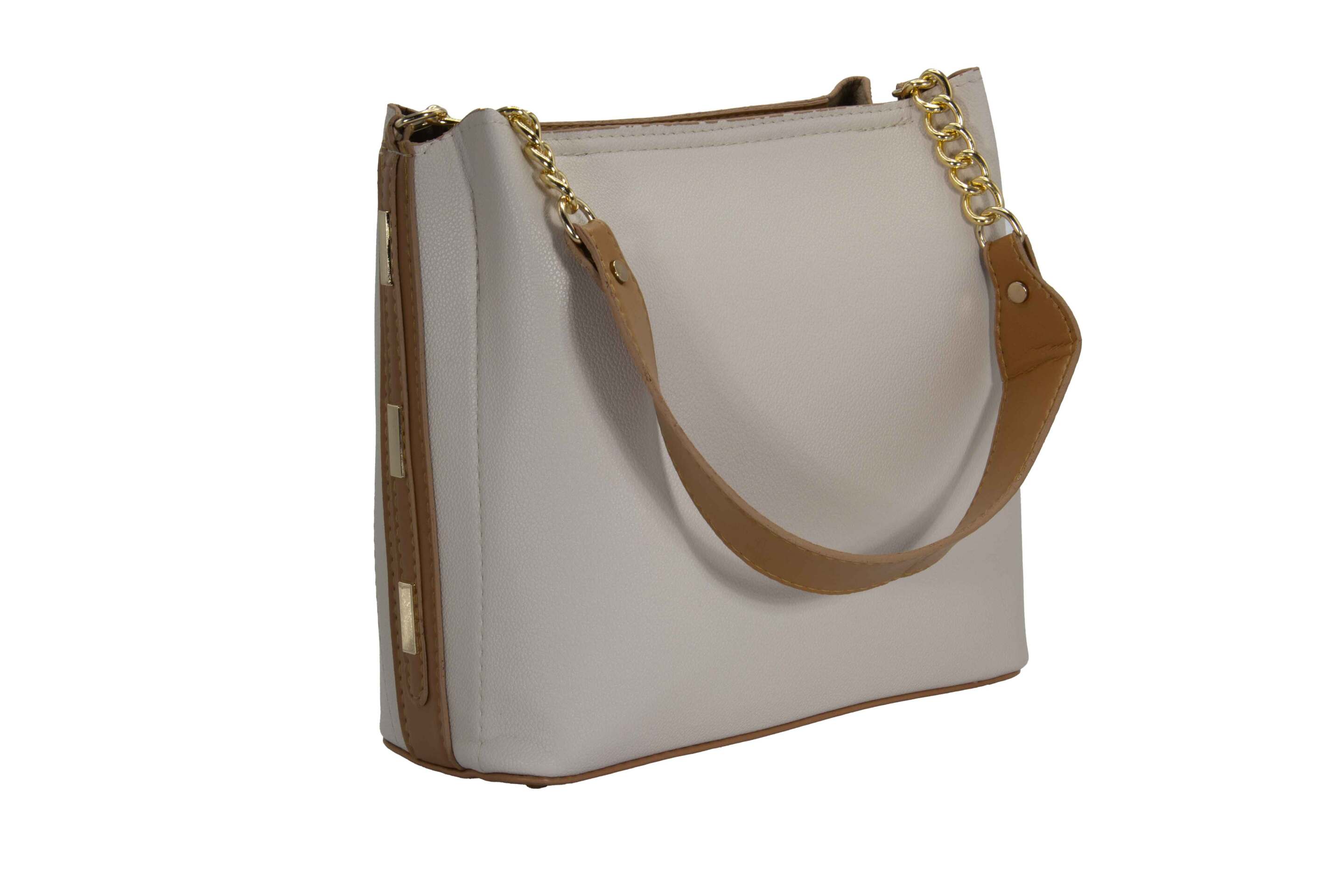  خرید کیف زنانه ایستاده شرانگ ابریشمی مشکی با بند زنجیر و چرم 